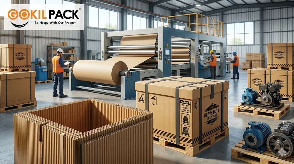 Corrugated box custom cetak full color untuk e-commerce