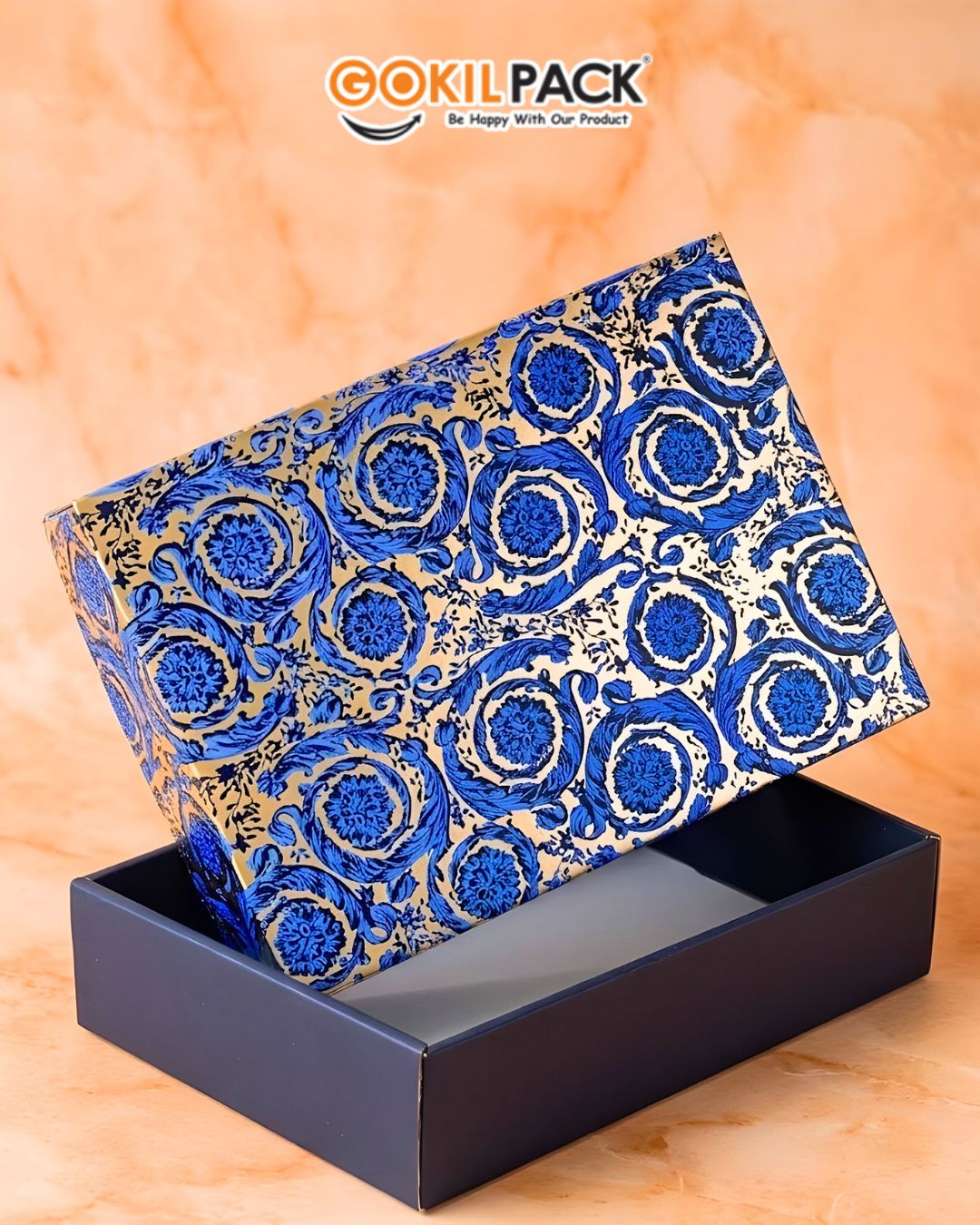 Custom Box Foil Blue-gold