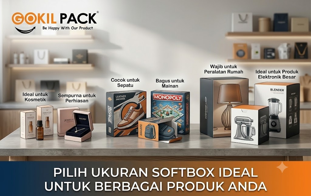 Ukuran softbox ideal untuk berbagai produk skincare, makanan, dan fashion