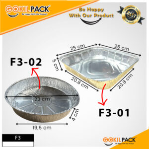Alumunium Foil|Foil Food Tray|Wadah Aluminium Foil|Baked Tray|F3