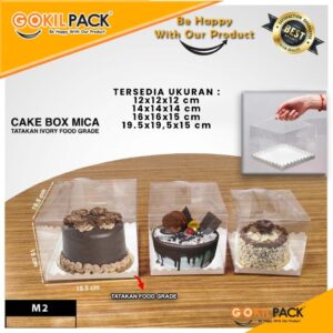 Box Cake Kotak Kue Packaging Mika Transparan Murah M2