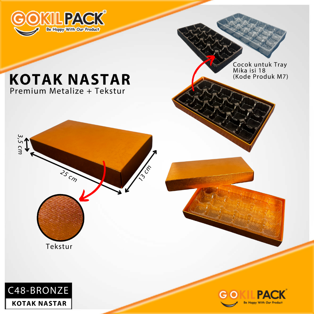 Box Coklat / Kotak Kue Nastar Mika/ Box Kado Hampers / BoxHologram Souvenir/ C48 - Image 2