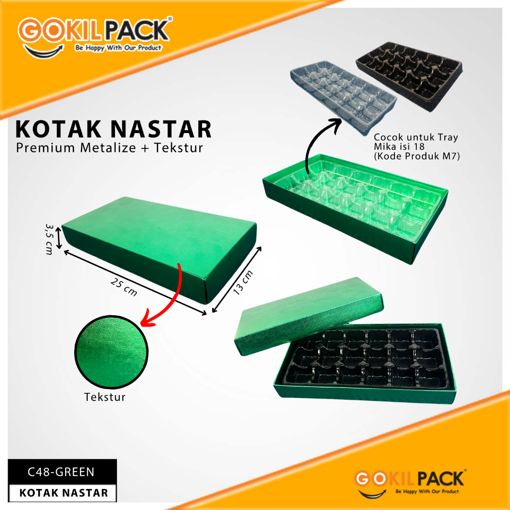 Box Coklat / Kotak Kue Nastar Mika/ Box Kado Hampers / BoxHologram Souvenir/ C48 - Image 4