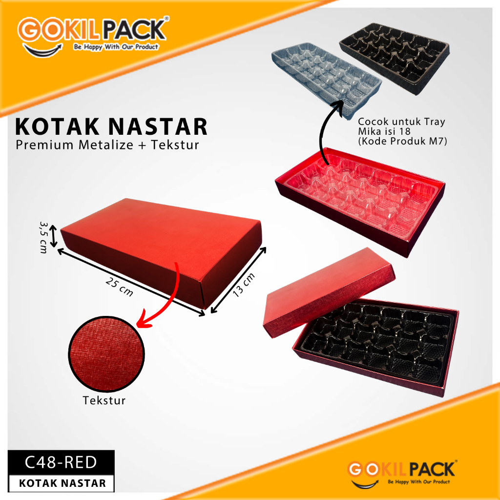 Box Coklat / Kotak Kue Nastar Mika/ Box Kado Hampers / BoxHologram Souvenir/ C48 - Image 5