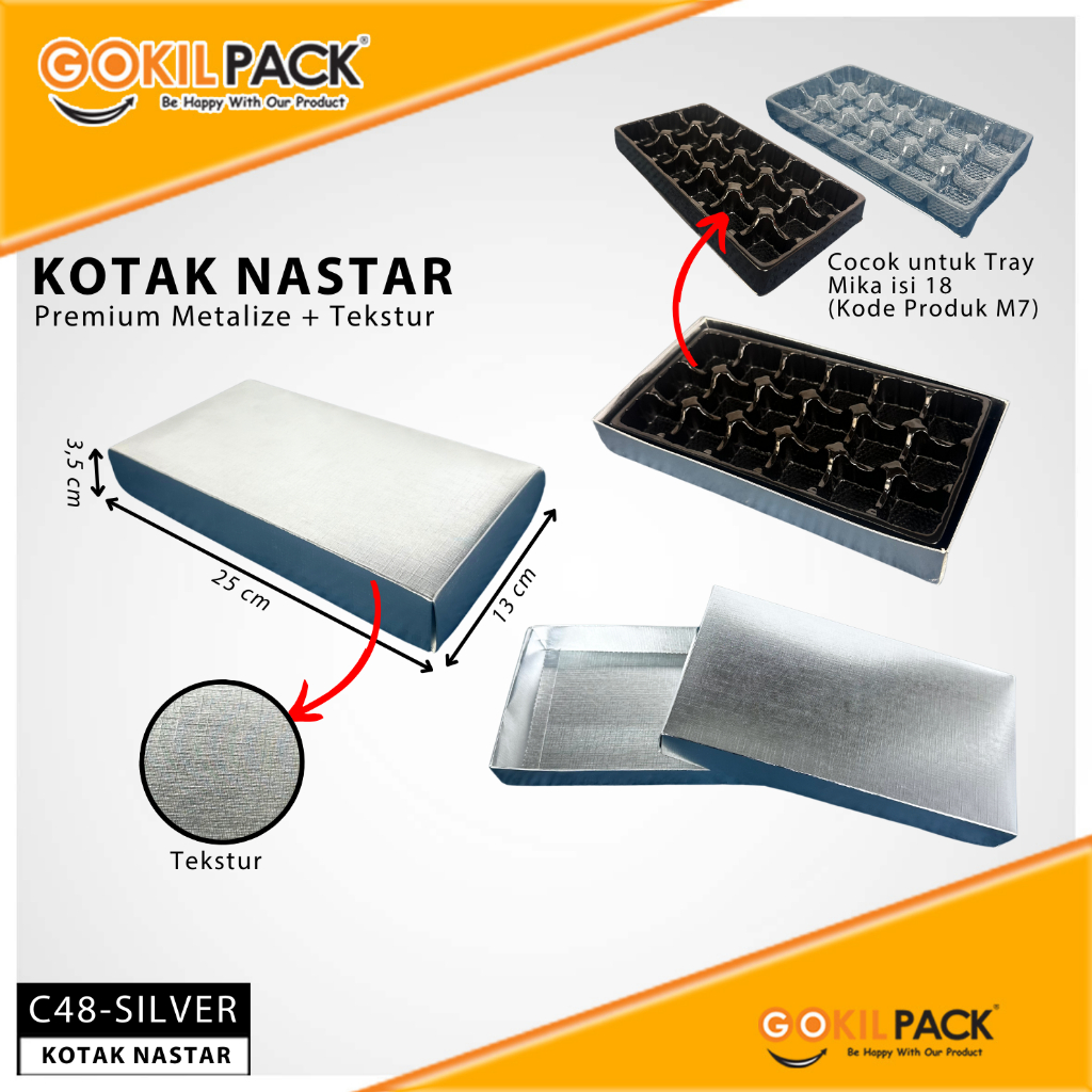 Box Coklat / Kotak Kue Nastar Mika/ Box Kado Hampers / BoxHologram Souvenir/ C48 - Image 7