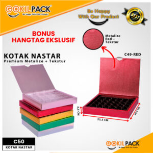 Box Coklat / Kotak Kue Nastar Mika/ Box Kado Hampers / BoxHologram Souvenir/ C50