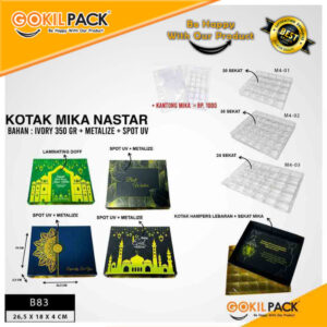 Box Coklat Kotak Nastar Mika Sekat Dus Lebaran Murah - B83
