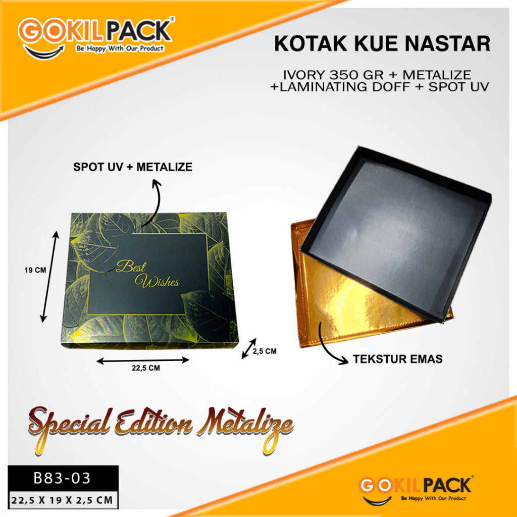 Box Coklat Kotak Nastar Mika Sekat Dus Lebaran Murah - B83 - Image 2