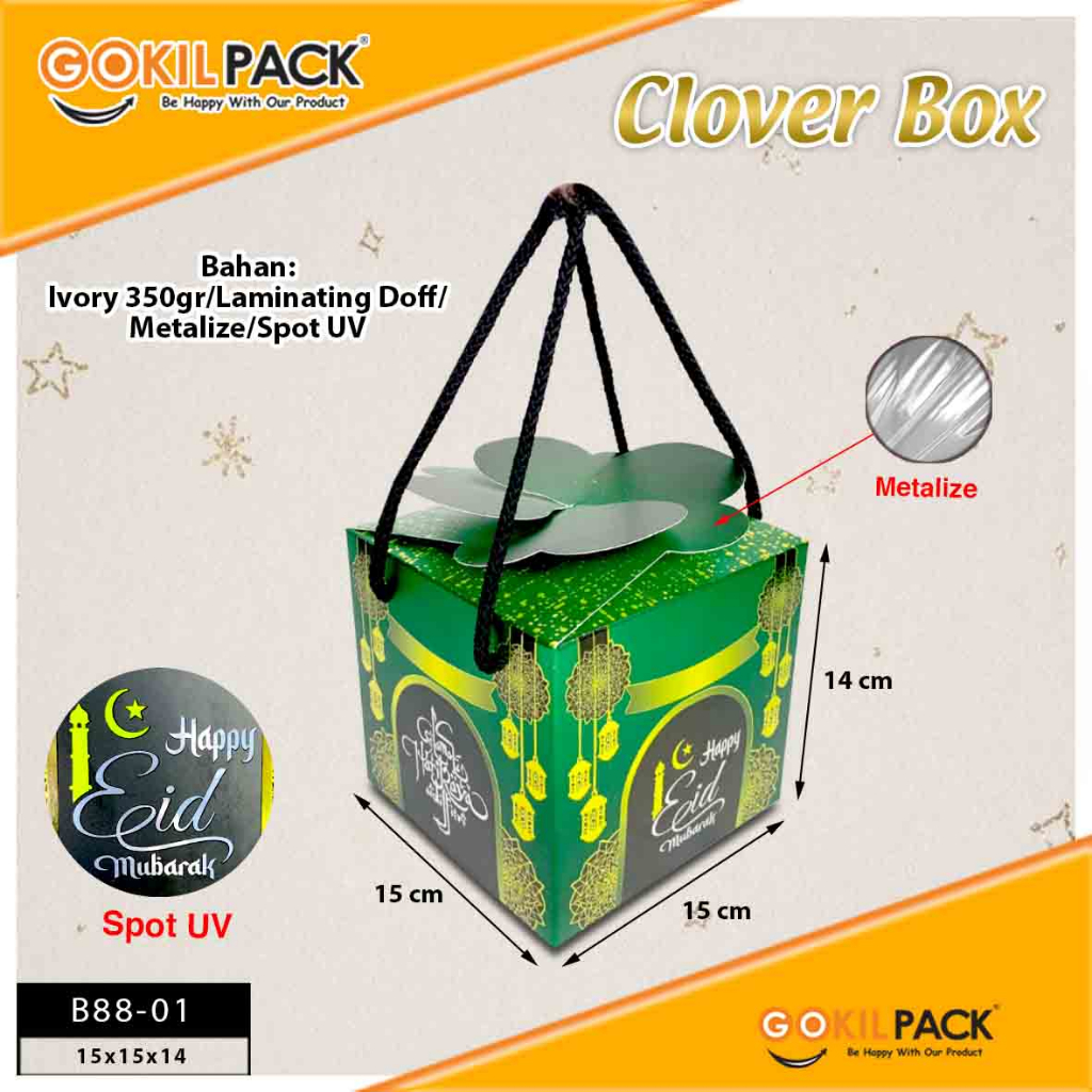 Box Hamper Kotak Lebaran Idul Fitri Dus Packaging Hologram - B88 - Image 2