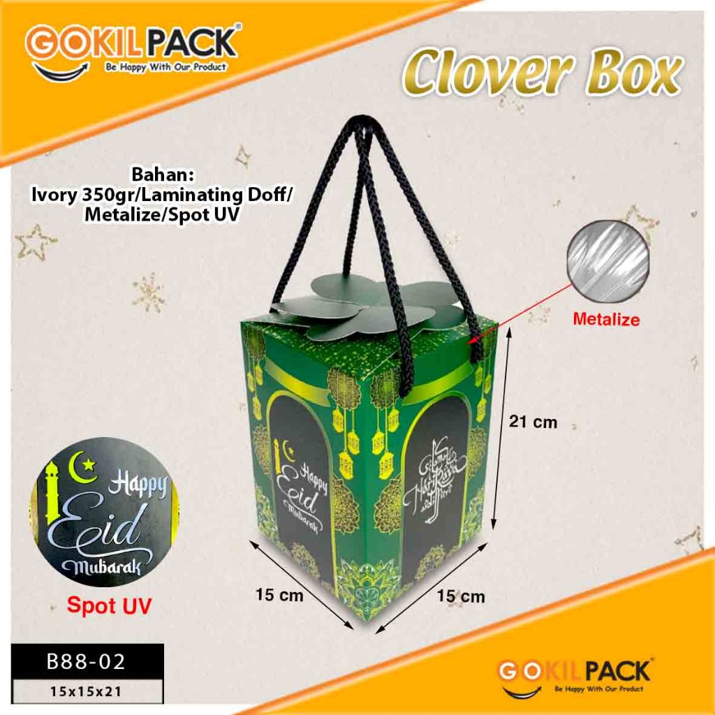 Box Hamper Kotak Lebaran Idul Fitri Dus Packaging Hologram - B88 - Image 4
