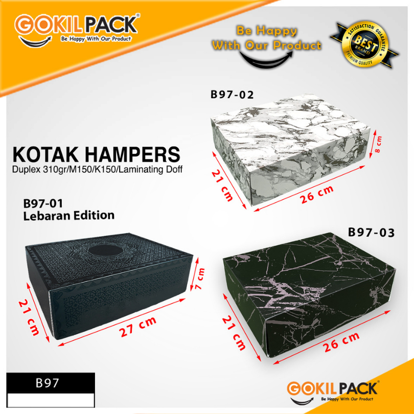 Box Hampers Idul Fitri / Kotak Kado Lebaran / Gift Box / Kardus / B97