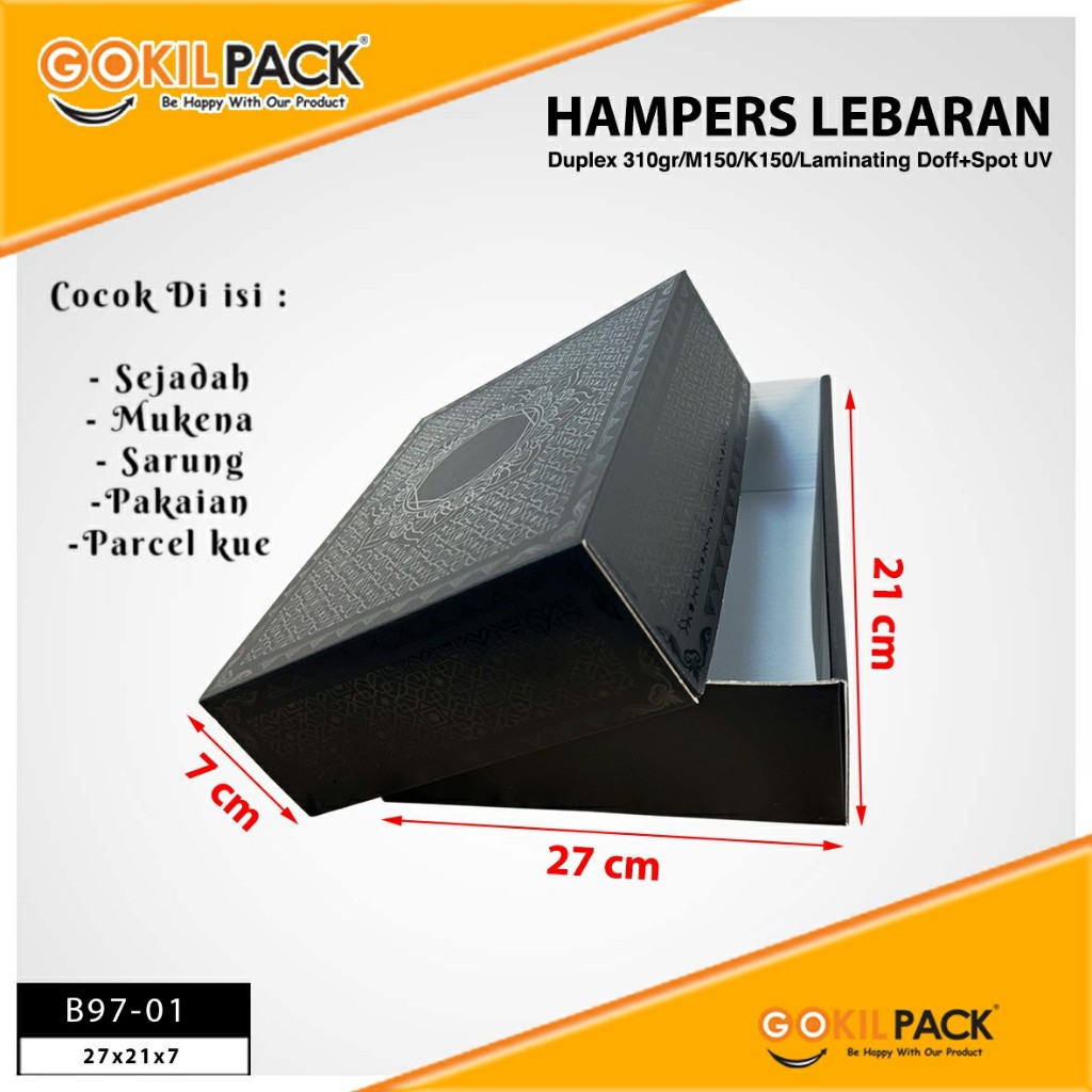 Box Hampers Idul Fitri / Kotak Kado Lebaran / Gift Box / Kardus / B97 - Image 3