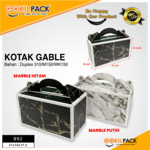 Box Hampers - Kotak Souvenir Box - Box Hadiah Motif Marble - B92