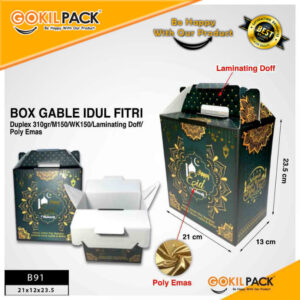 Box Hampers Lebaran Kotak Idul Fitri Dus Packaging Gable|B91