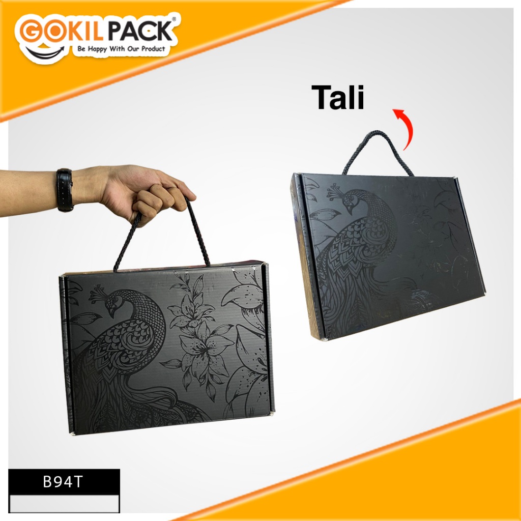 Box Kado - Dus Hampers - Kotak Hadiah - Premium Spot UV Hitam - Gift - B94 - Image 3
