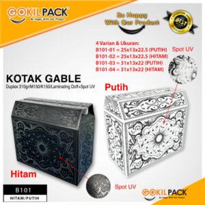 Box Kado - Gable Box - Kotak Hadiah - Box Spot Uv - B101