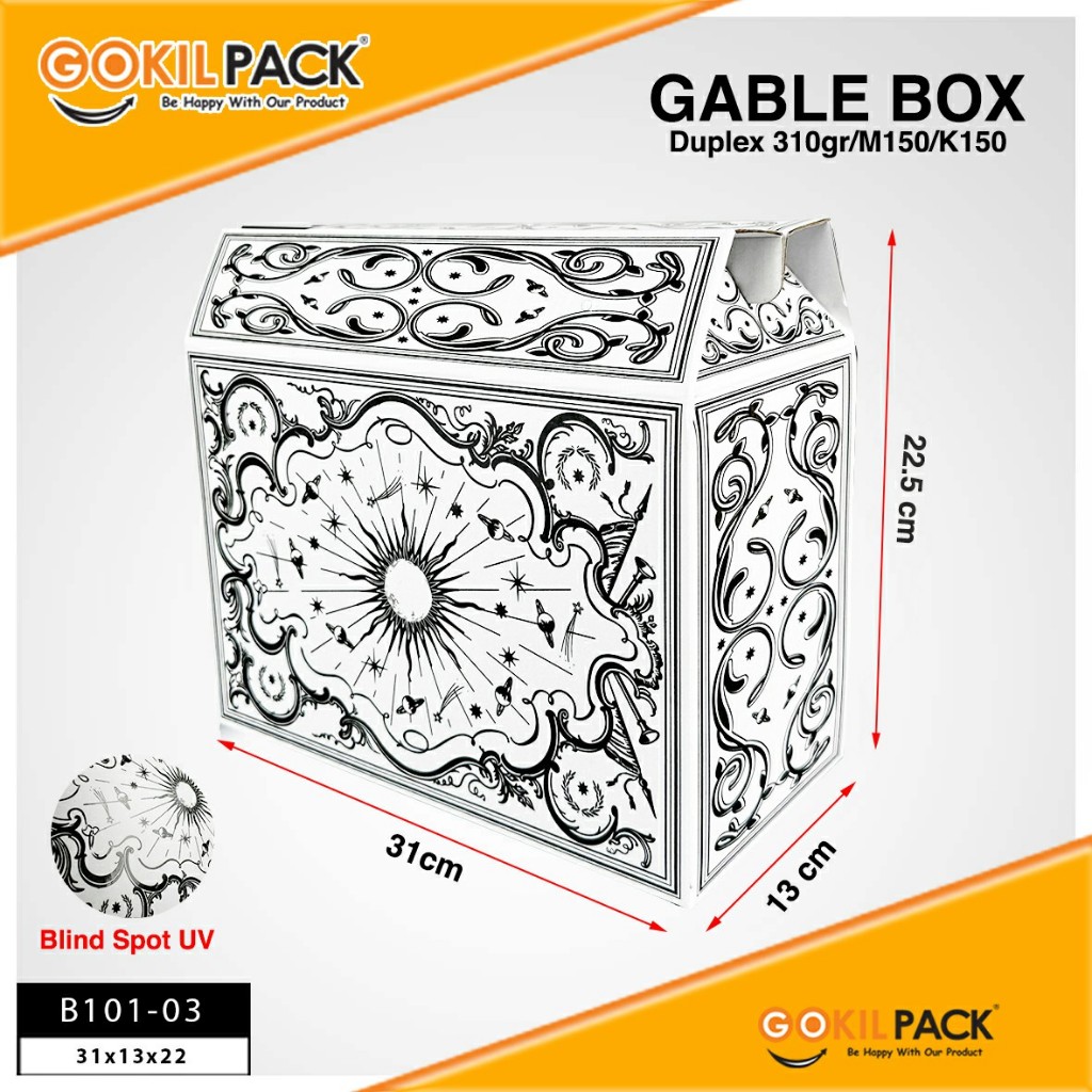 Box Kado - Gable Box - Kotak Hadiah  - Box Spot Uv - B101 - Image 5