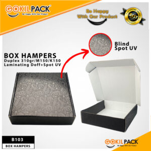 Box Kado - Mailer Box Spot UV Hitam - Kotak Hadiah Premium - B103
