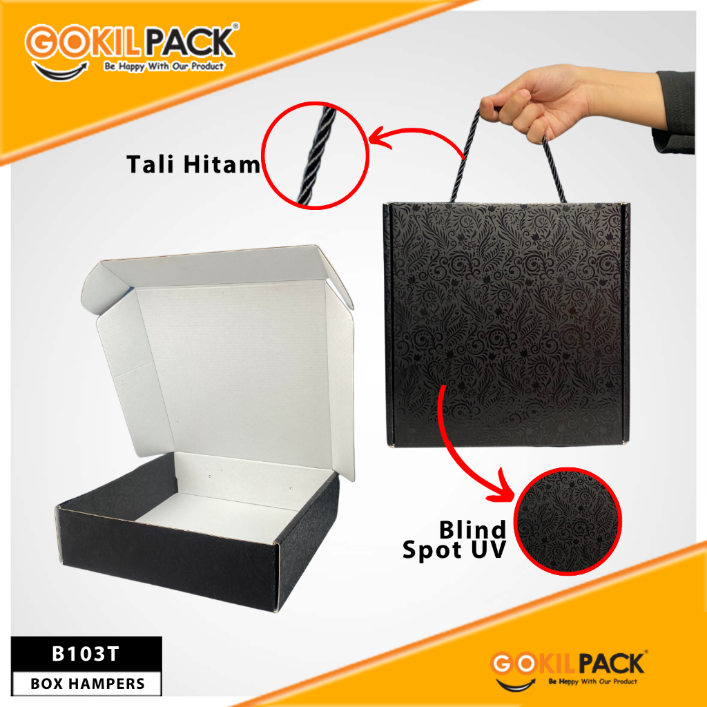 Box Kado - Mailer Box Spot UV Hitam - Kotak Hadiah Premium - B103 - Image 2