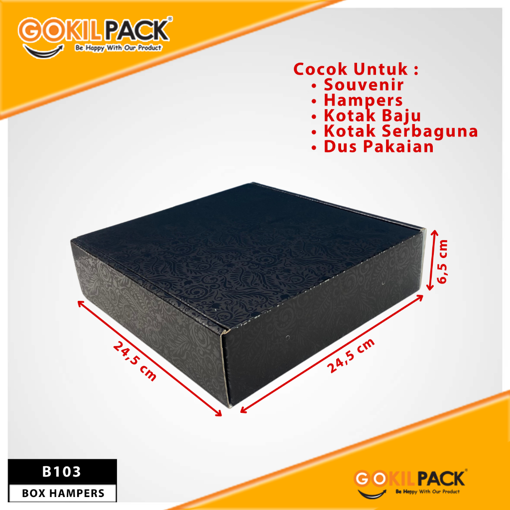 Box Kado - Mailer Box Spot UV Hitam - Kotak Hadiah Premium - B103 - Image 3