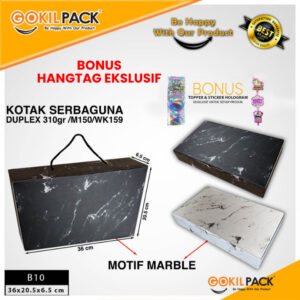 Kotak Kado | Kotak Serbaguna | Kotak Souvenir | Duplex | Murah 36x20.5x6.5 Marble |B10