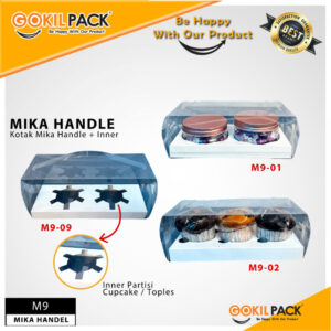 Box / Kotak Kue / Box Cupcake Tatakan / Packaging Mika / M9