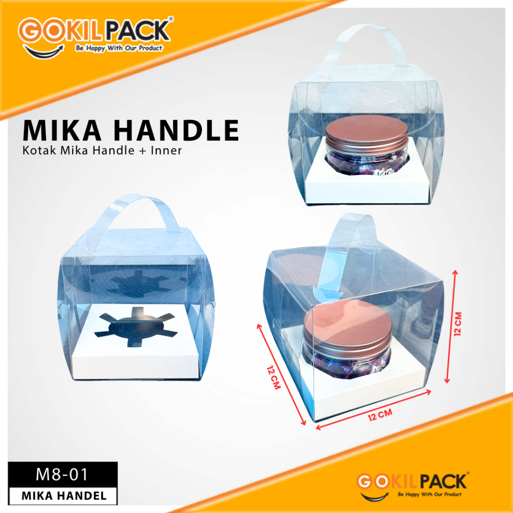 Box Mika / Kotak Kue / Box Cupcake Tatakan / Packaging Mika / M8 - Image 2