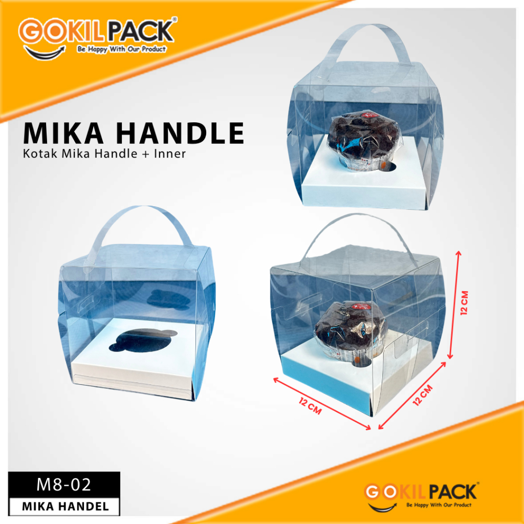 Box Mika / Kotak Kue / Box Cupcake Tatakan / Packaging Mika / M8 - Image 3