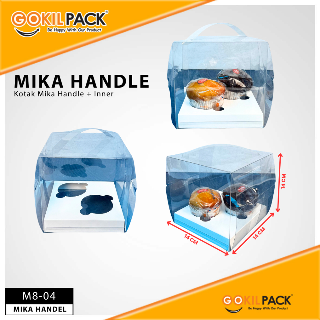 Box Mika / Kotak Kue / Box Cupcake Tatakan / Packaging Mika / M8 - Image 5