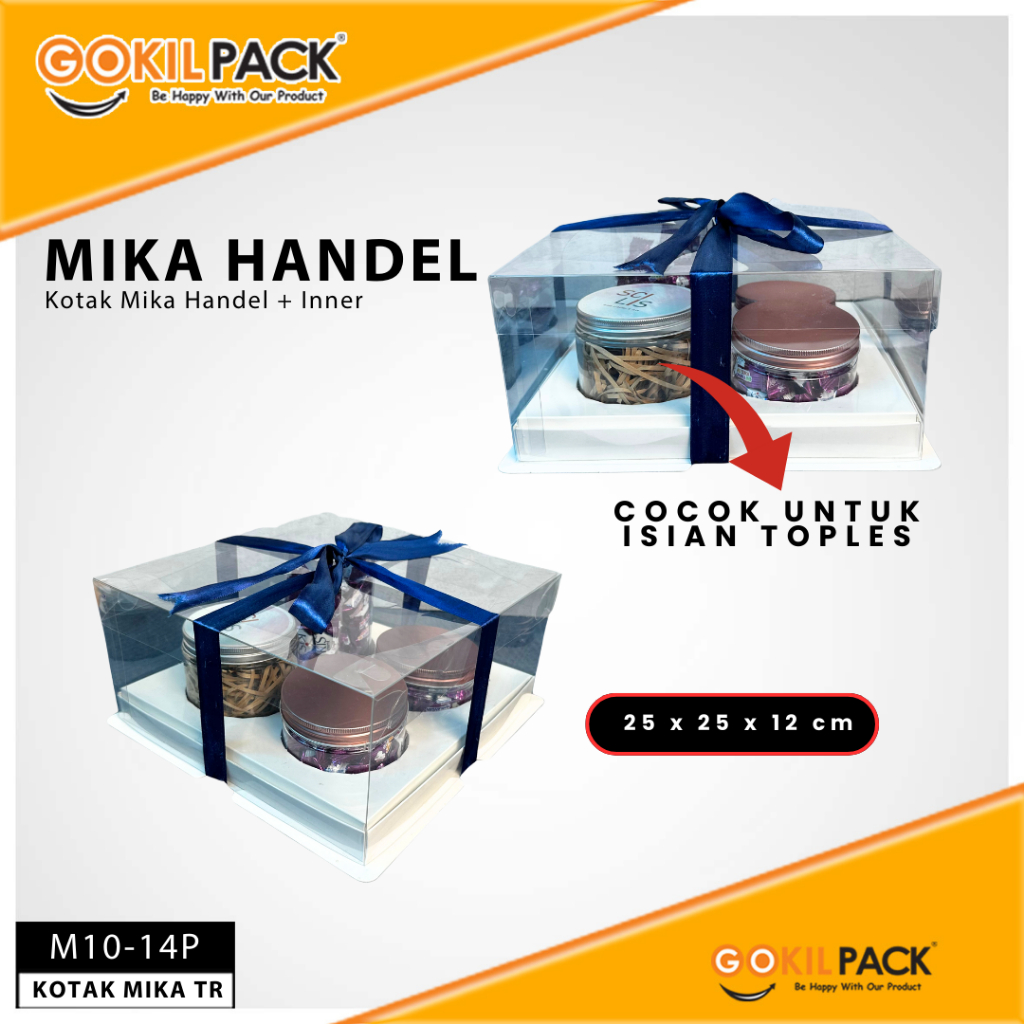Box Mika / Kotak Kue Mika / Box Cupcake + Tatakan / Packaging Mika / 25x25 /tutup hologram M10 - Image 5