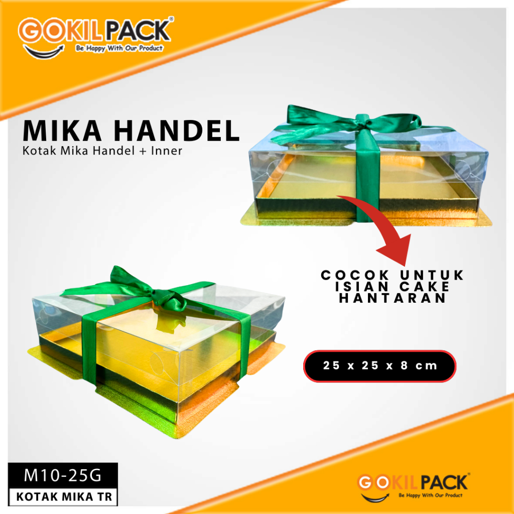 Box Mika / Kotak Kue Mika / Box Cupcake + Tatakan / Packaging Mika / 25x25 /tutup hologram M10 - Image 9