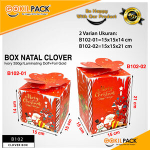 Box Natal | Kotak Hampers |Toples 500gr|Dus Kue | Box Packaging|B102