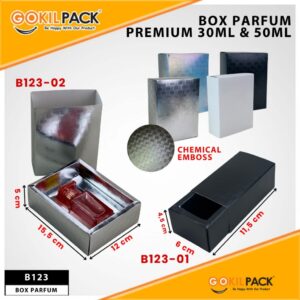 Box Parfum Chemical EMBOS 30- 50 Ml | Sliding Box|15.5x12x5-11.5x6x4.5cm| B123