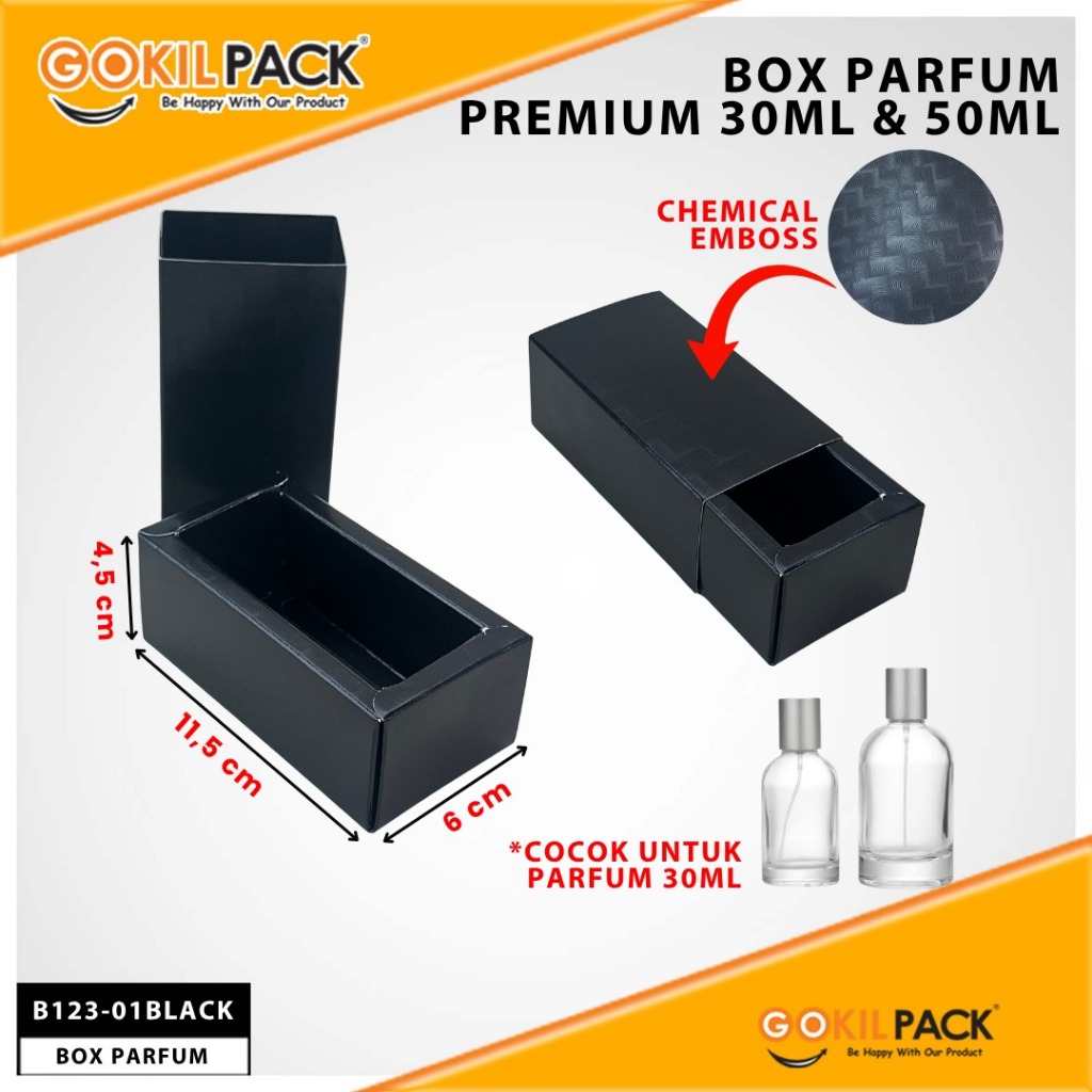 Box Parfum Chemical EMBOS 30- 50 Ml | Sliding Box|15.5x12x5-11.5x6x4.5cm| B123 - Image 2