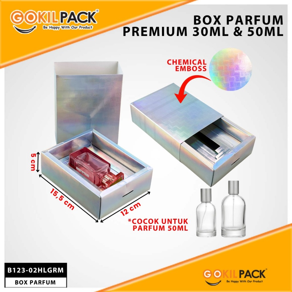 Box Parfum Chemical EMBOS 30- 50 Ml | Sliding Box|15.5x12x5-11.5x6x4.5cm| B123 - Image 9