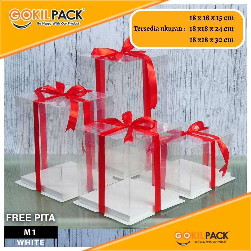 Box Mika Hadiah Gift Packaging Kotak Kue Hologram Murah Uk 30x30 - Image 2