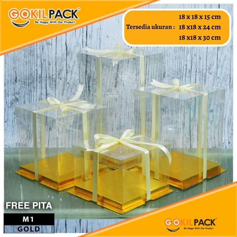 Box Mika Hadiah Gift Packaging Kotak Kue Hologram Murah Uk 30x30 - Image 6
