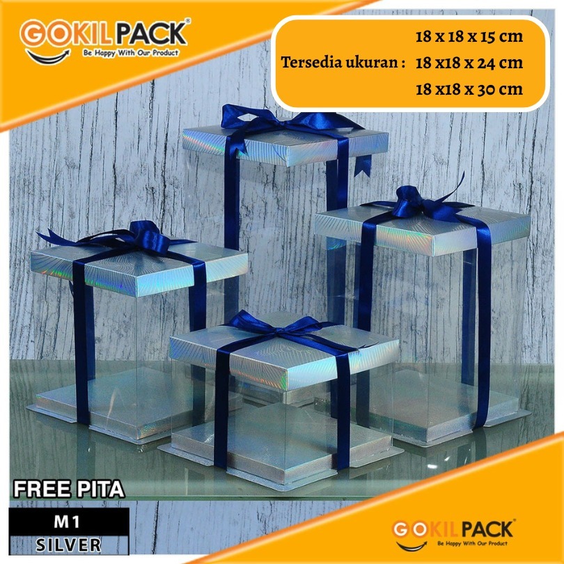 Cake Box Kotak Kue Mika Transparan Dus Hantaran - M1 Tutup Mika 30x30 - Image 4