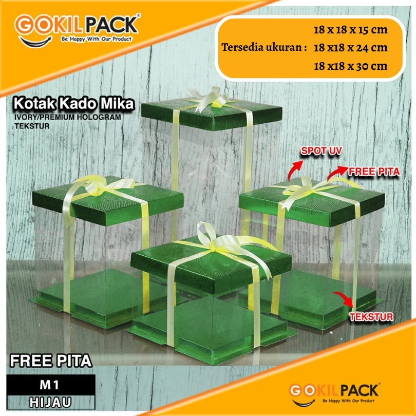 Cake Box Kotak Kue Mika Transparan Dus Hantaran - M1 Tutup Mika 30x30 - Image 5