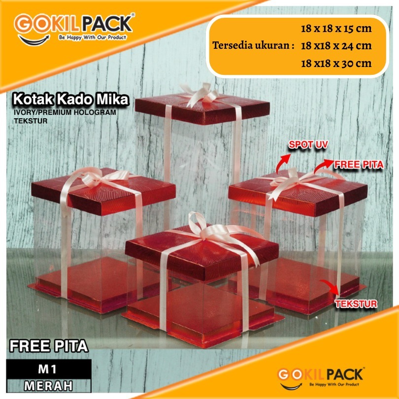Cake Box Kotak Kue Mika Transparan Dus Hantaran - M1 Tutup Mika 30x30 - Image 6