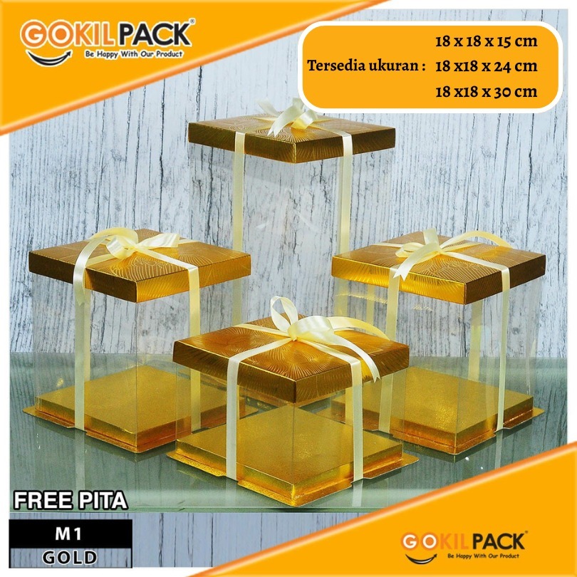 Cake Box Kotak Kue Mika Transparan Dus Hantaran - M1 Tutup Mika 30x30 - Image 7