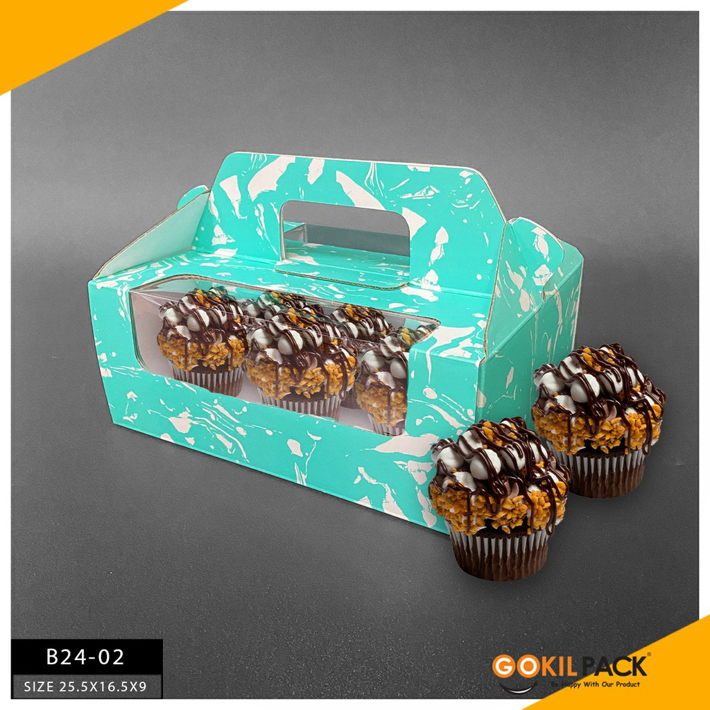 GOKILPACK - Cake Box Mika - Kotak Kue Mika Tenteng Uk 22.5x16.5x9 - B24 - Image 2
