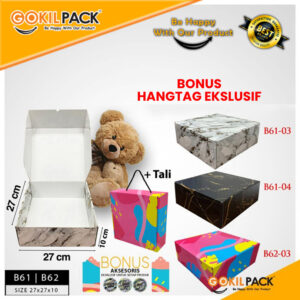 GOKILPACK - Gift Box Color Marble - Kotak Kado Besar Mewah - B62