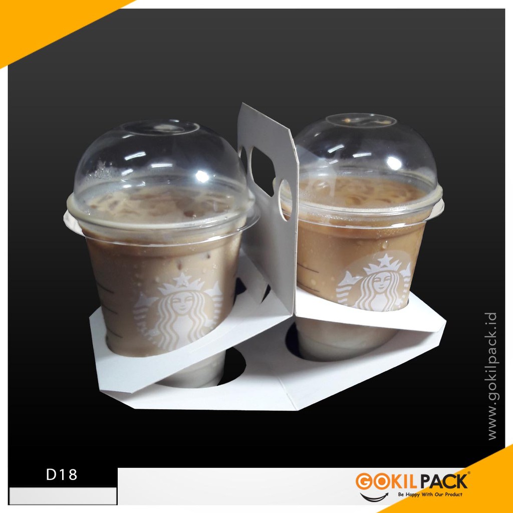 GOKILPACK - Paper Cup Holder - Cup Holder Minuman Murah - D18 - Image 2