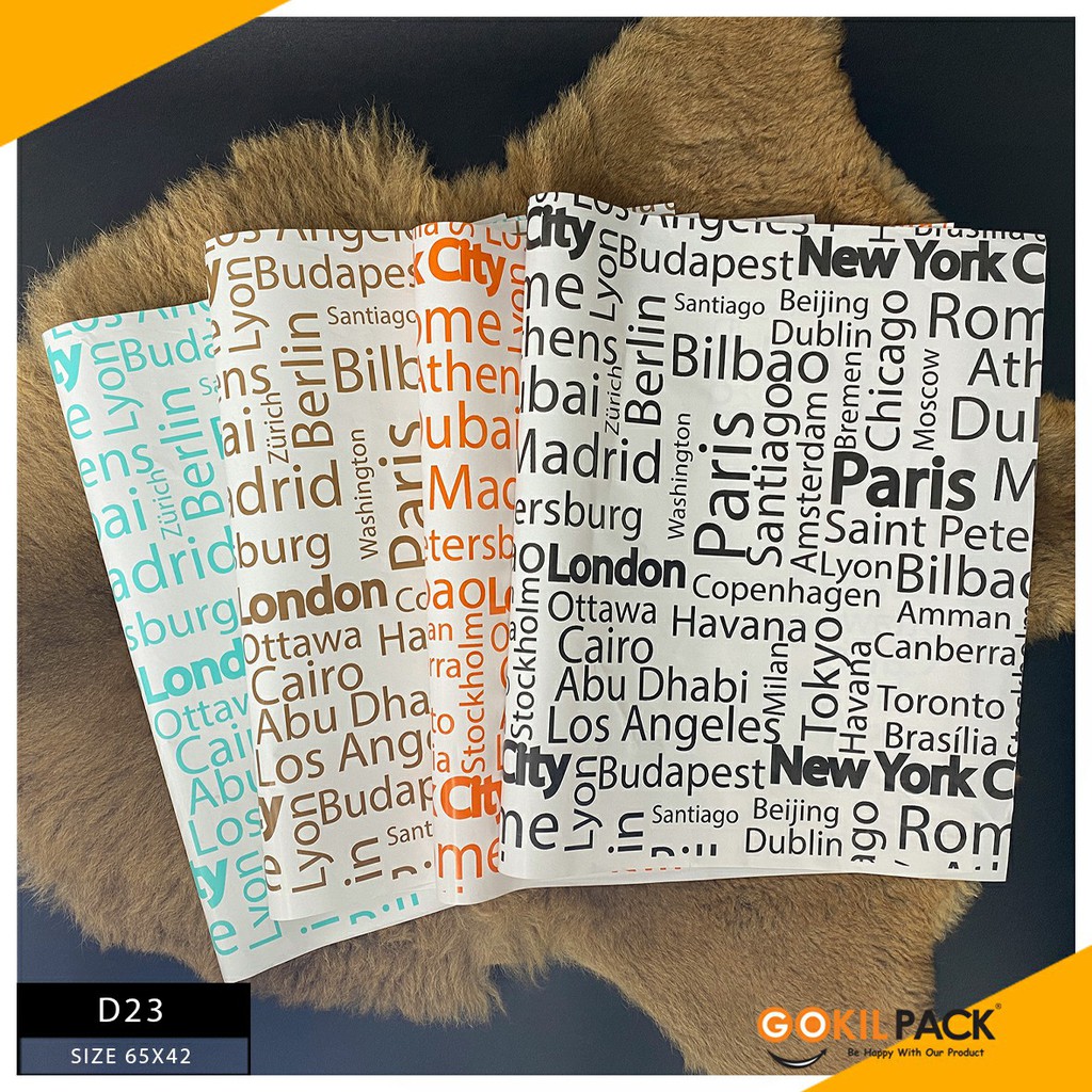 GOKILPACK - Wrapping Paper - Kertas Kado Art Paper 70 Gram - D23 - Image 6