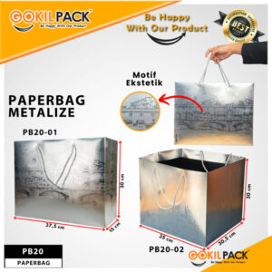 Paper Bag Hadiah Jumbo PB20-01 Motif Ekstetik Premium Gift Bag Tas Kado Jinjing 37,5 cm x 15 cm x 35 cm