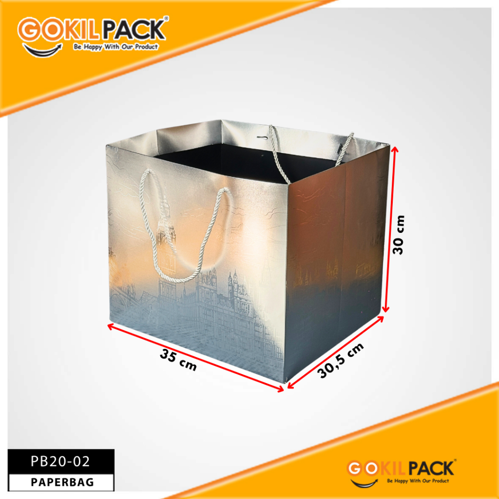 Paper Bag Hadiah Jumbo PB20-01 Motif Ekstetik Premium Gift Bag Tas Kado Jinjing 37,5 cm x 15 cm x 35 cm - Image 6
