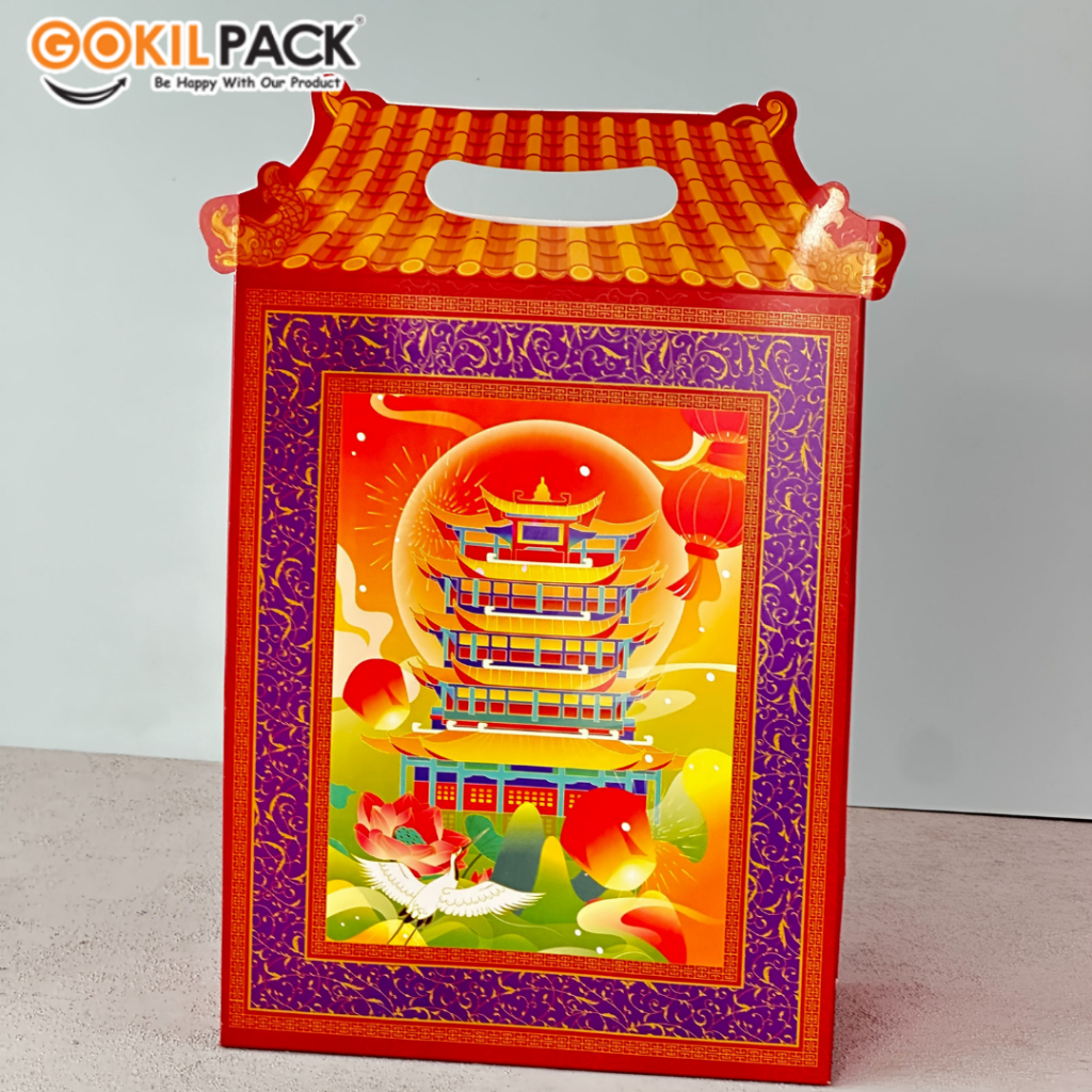 GOKILPACK Paper Bag Imlek Souvenir Murah Kantong Kertas Goodie Bag Premium PB22Bahan Ivory 250Gr Emboss Tekstur Panjang 26cm Lebar 11cm Tinggi 33cm Ready Stock - Image 3