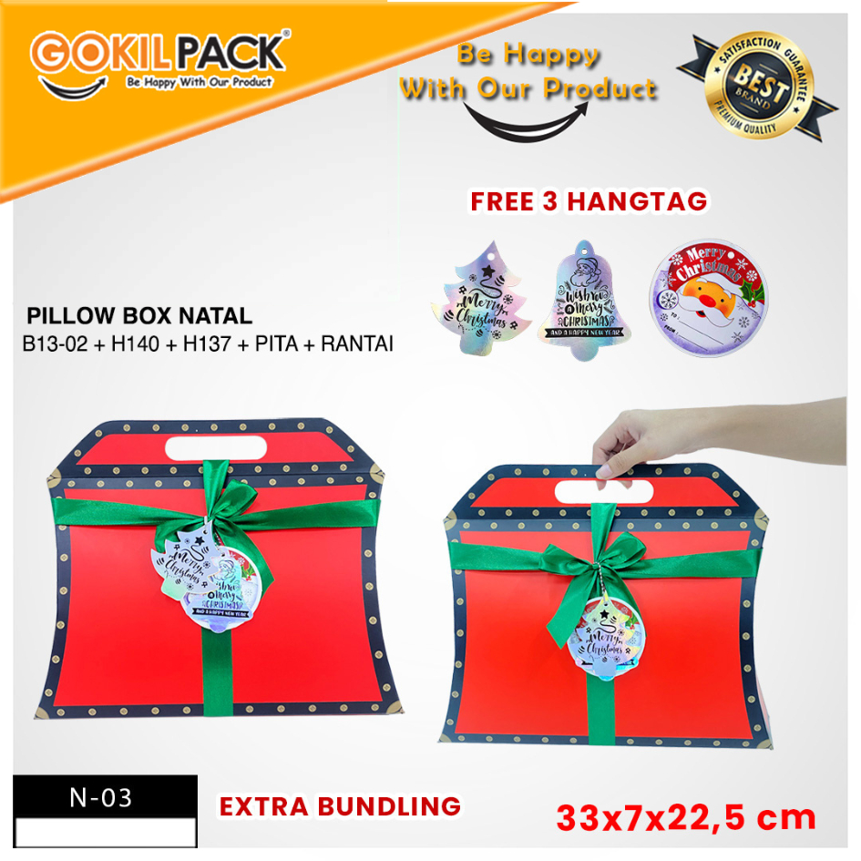 Gift Box - Pillow Box Natal - Tas Souvenir Special Merry Christmas - N-03