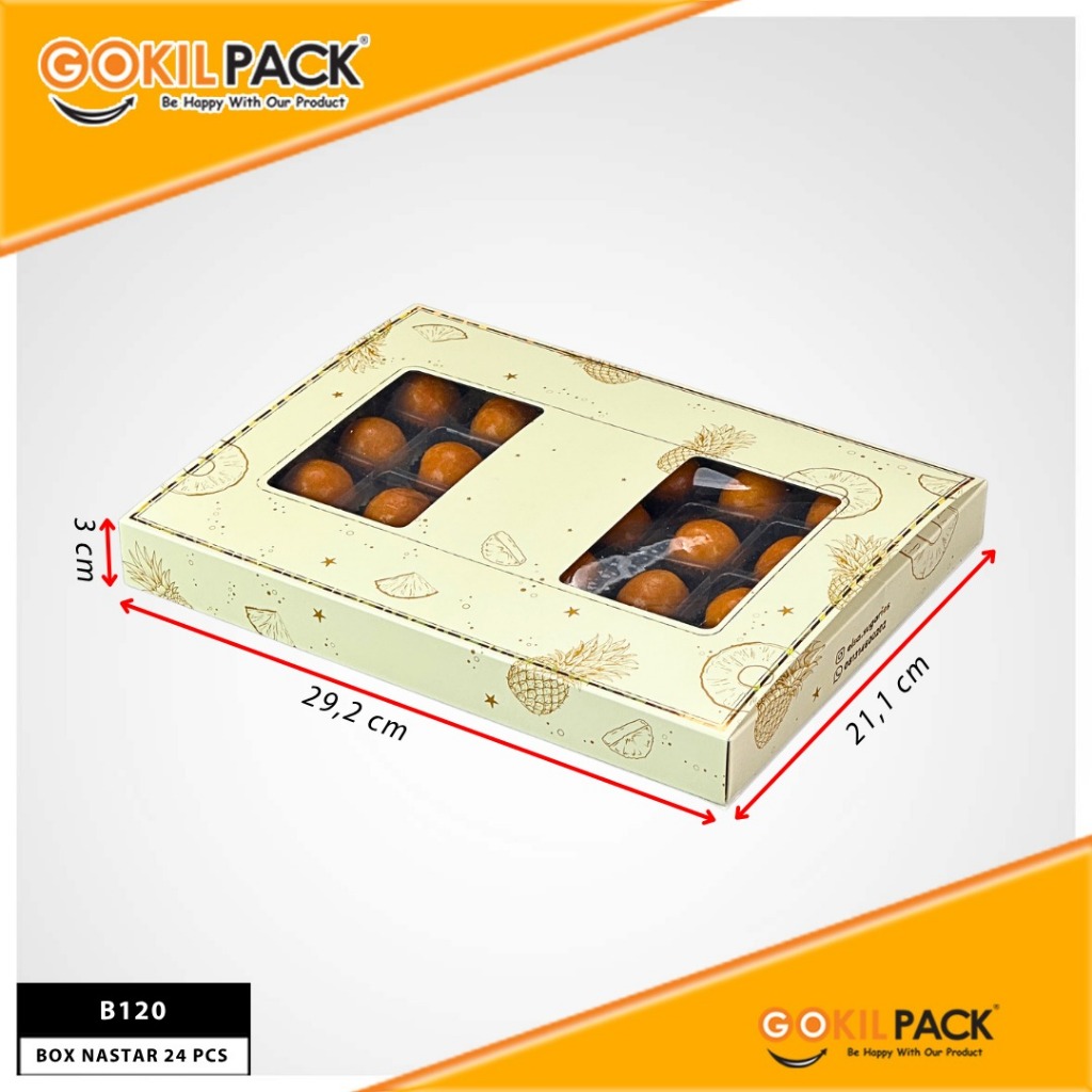 Box Nastar 24 Pcs Premium QualityDus Kue Nastar Coklat & Cake | Ivory 350gr |B120 - Image 2